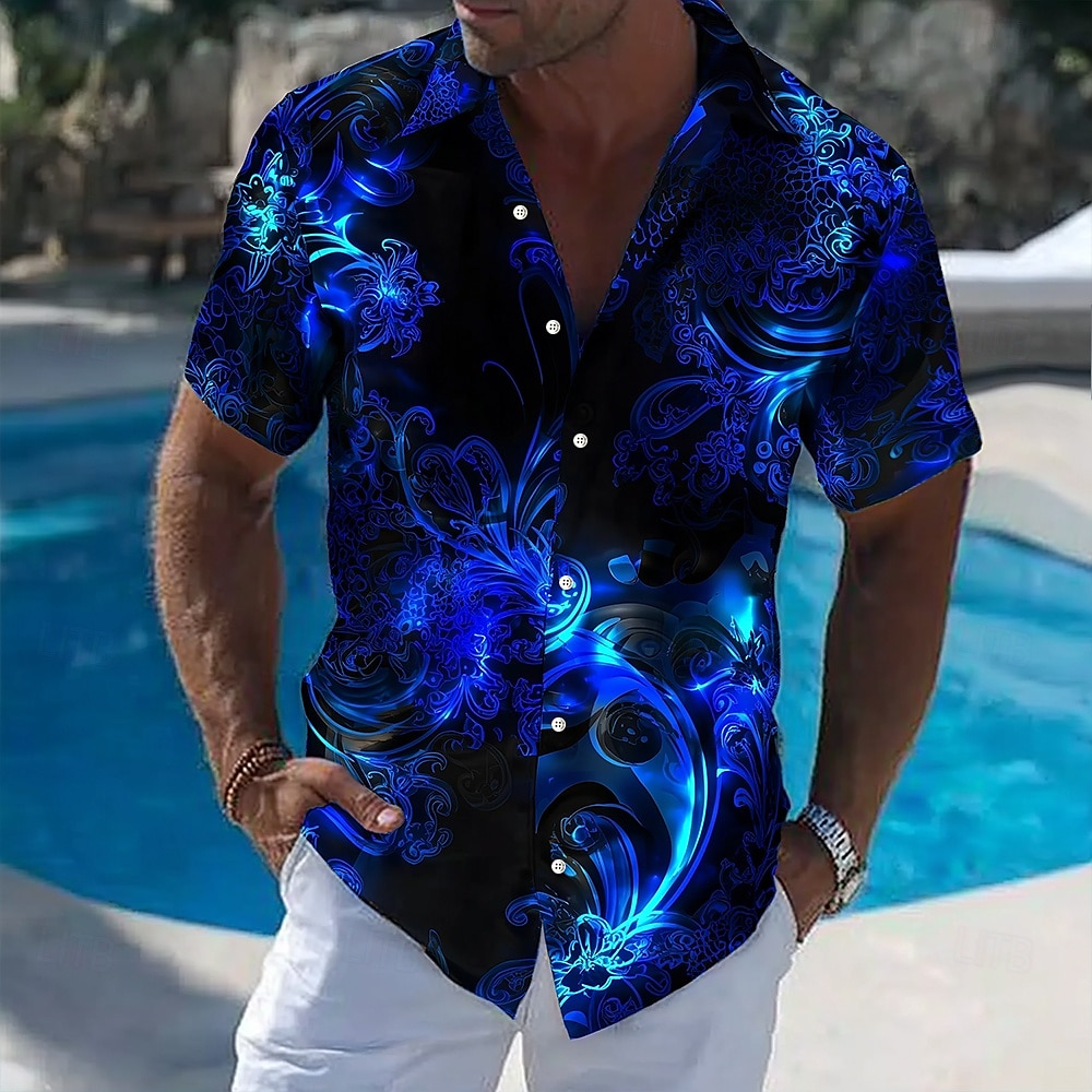 Męska koszula hawajska z krótk – Vintage Hawaiian Floral Shirt recenzja i cena