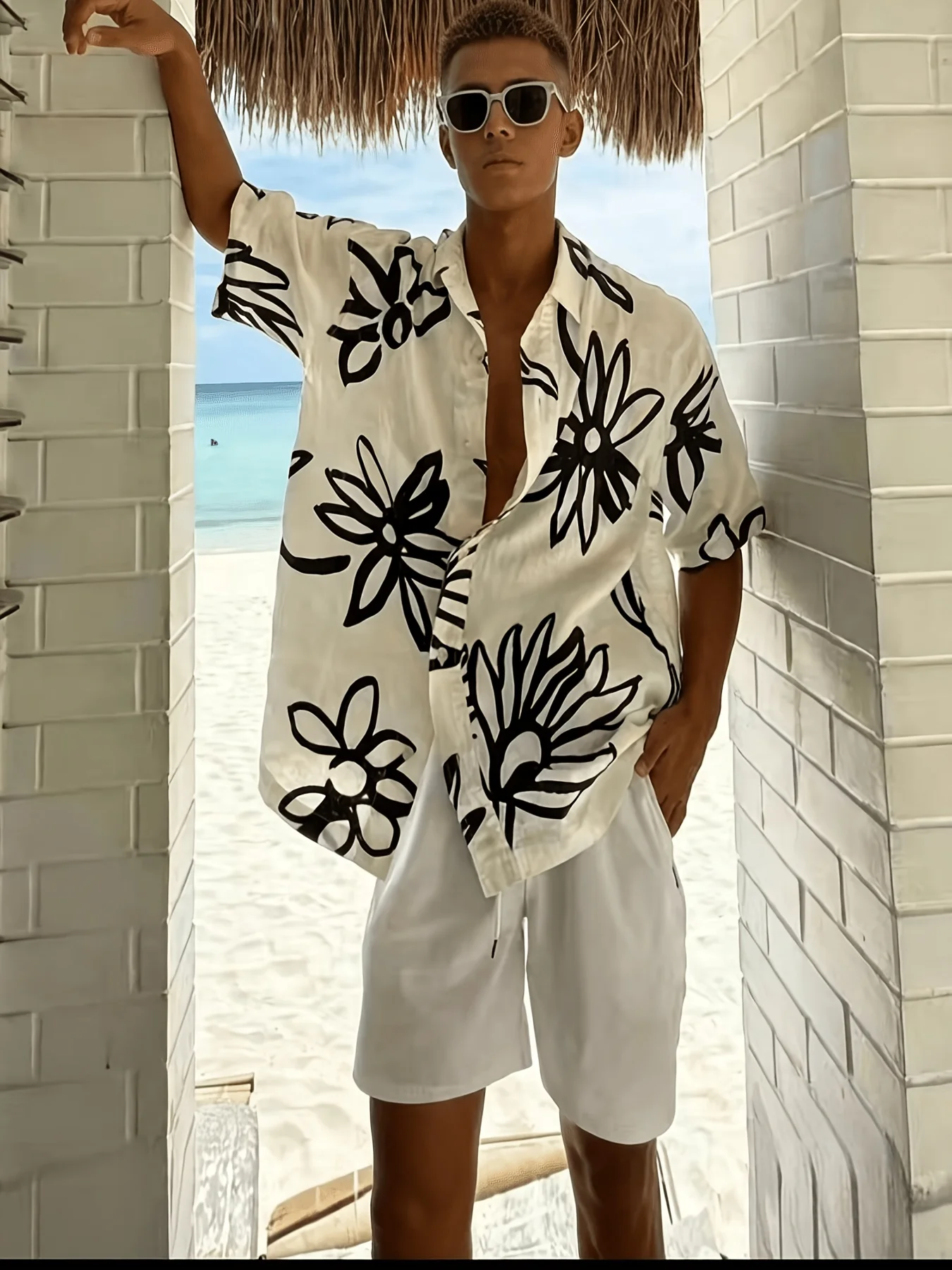 Męska koszula hawajska Aloha o – Vintage Hawaiian Floral Shirt recenzja i cena