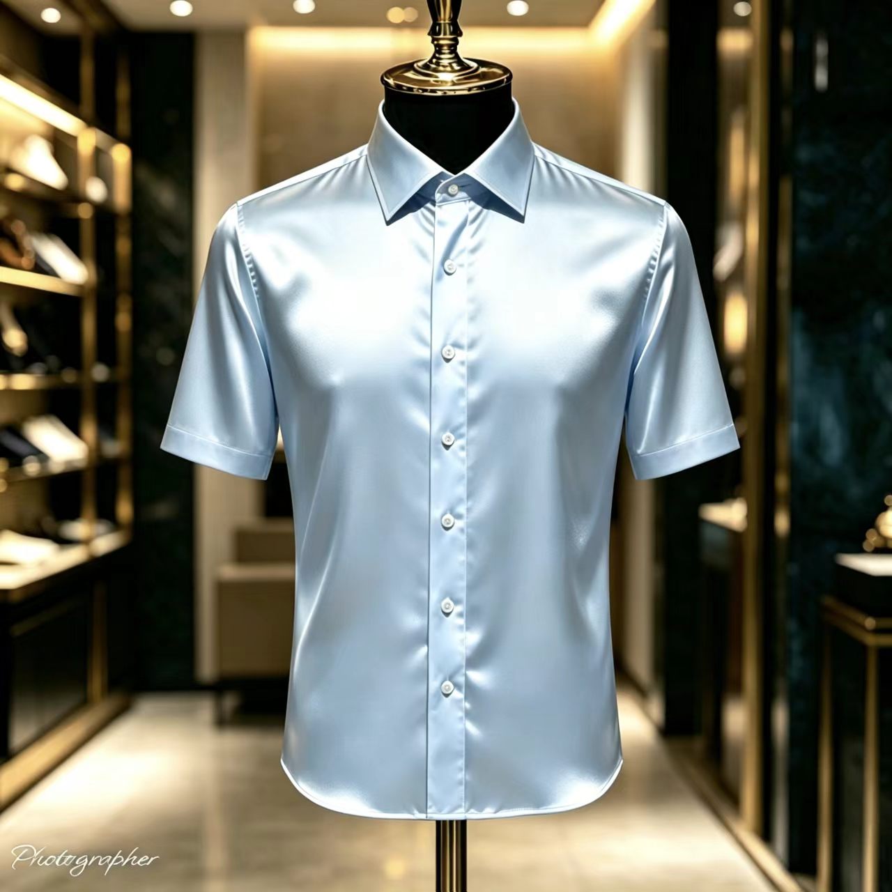 Men's Solid Color Satin Short- – Mens Satin Silk Dress Shirt recenzja i cena