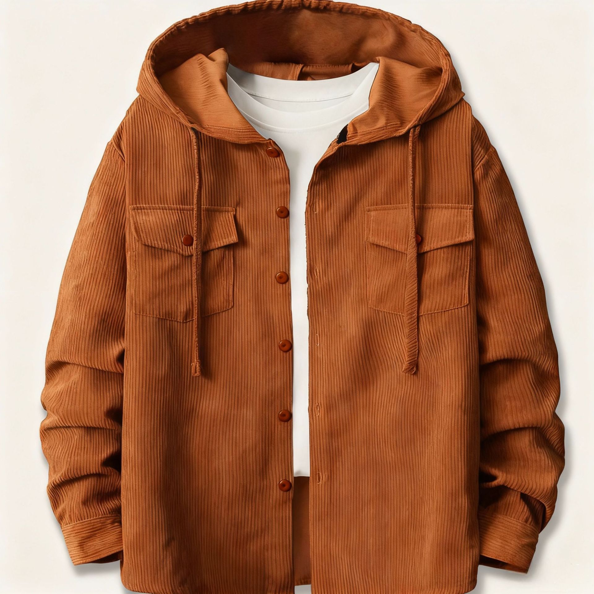 Męska luźna koszula sztruksowa – Corduroy Button Up Shirt Men recenzja i cena